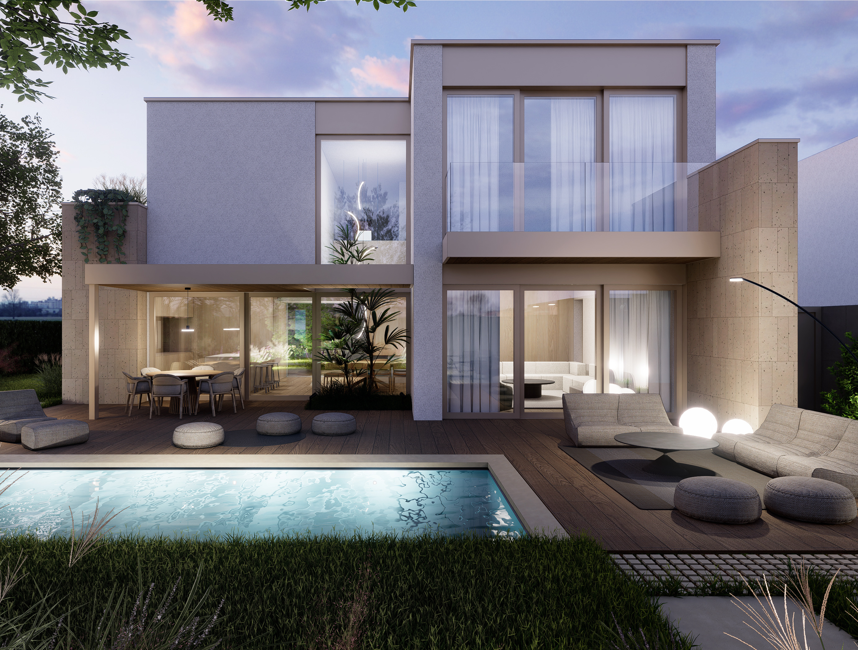 Einfamilienhaus mit Steinfassade