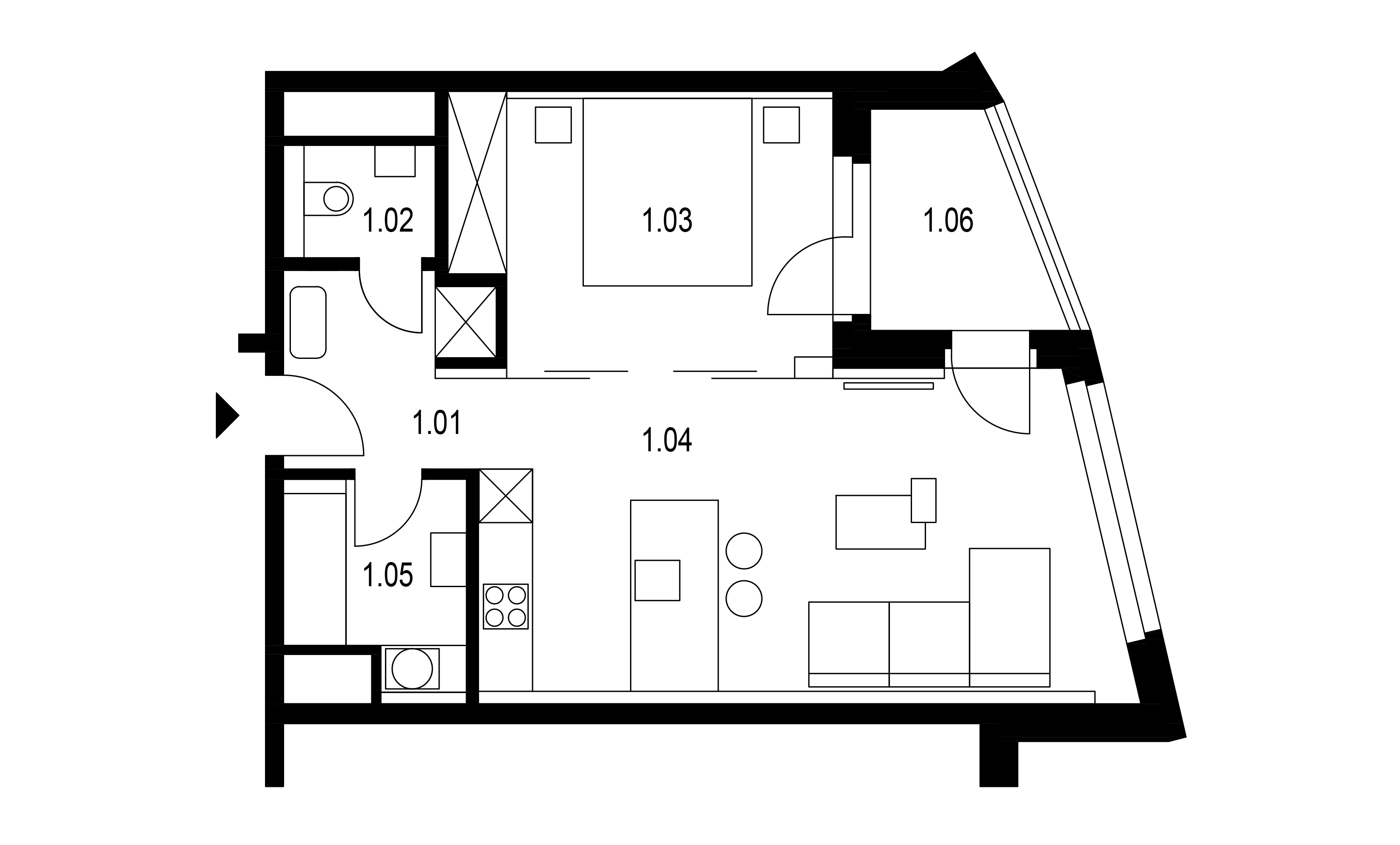 Wohnung mit zwei Schlafzimmern zu vermieten Skypark by Zaha Hadid