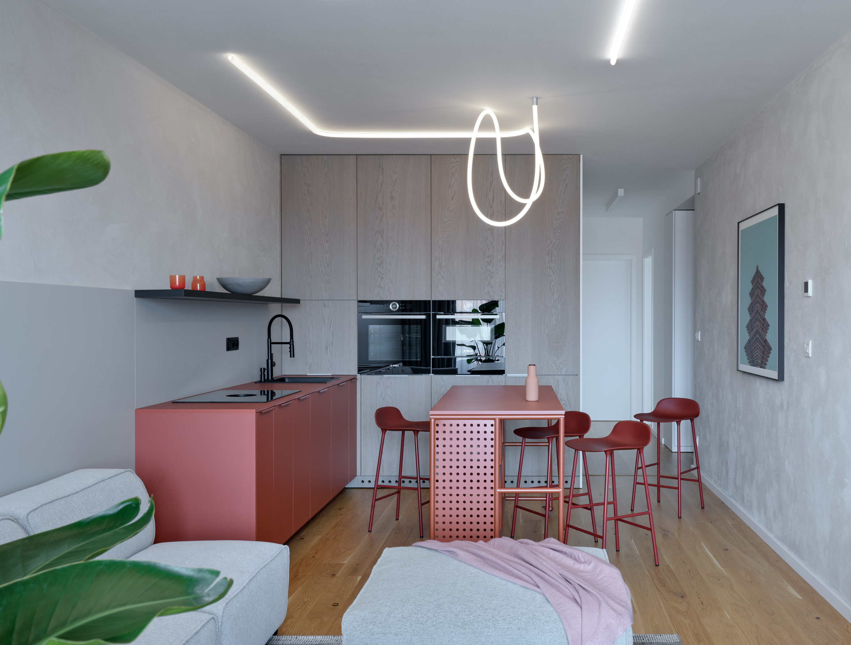 Industriewohnung mit Farben