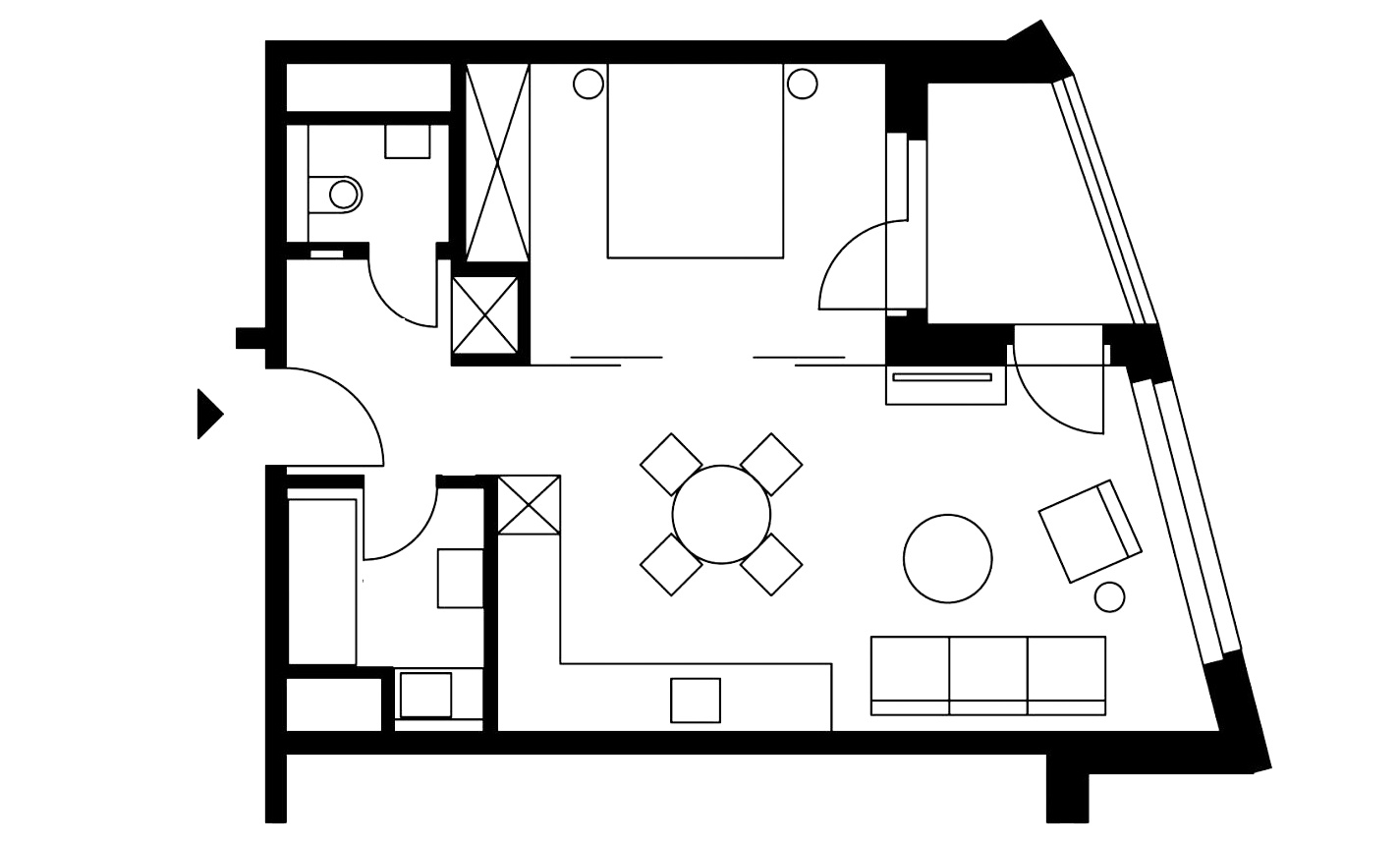 Zwei-Zimmer-Wohnung